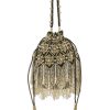 Wholesale Alex Max Beaded Fringe Pouch Purse