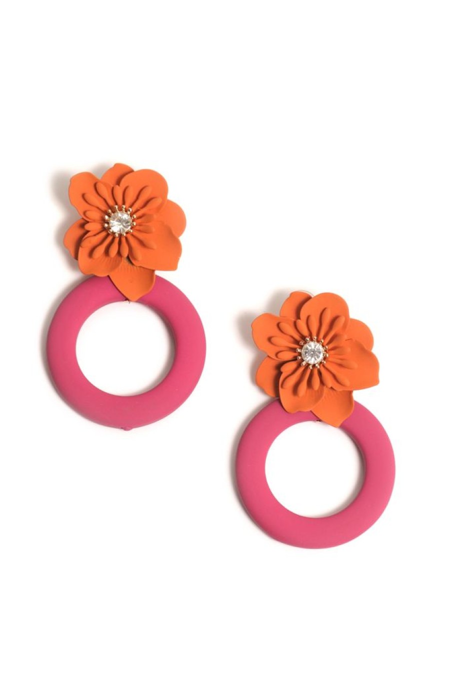 Clearance Colored Flower Earrings