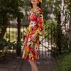 Wholesale Long Sleeve Stacia Dress-Flower Power