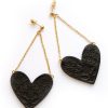 Clearance Rosita Bonita Sweet Black Heart Large Earrings