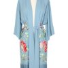 Online Clara Robe-French Blue Floral Embroidery