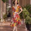 Hot Puff Sleeve L'Amour Dress-Flower Power