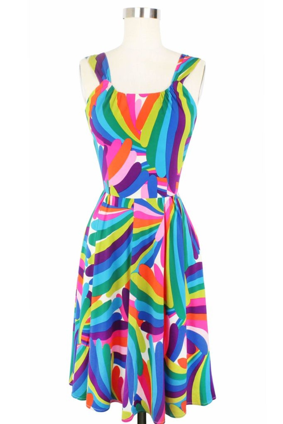 Hot Lucky Aloha Dress-Rainbow Bright