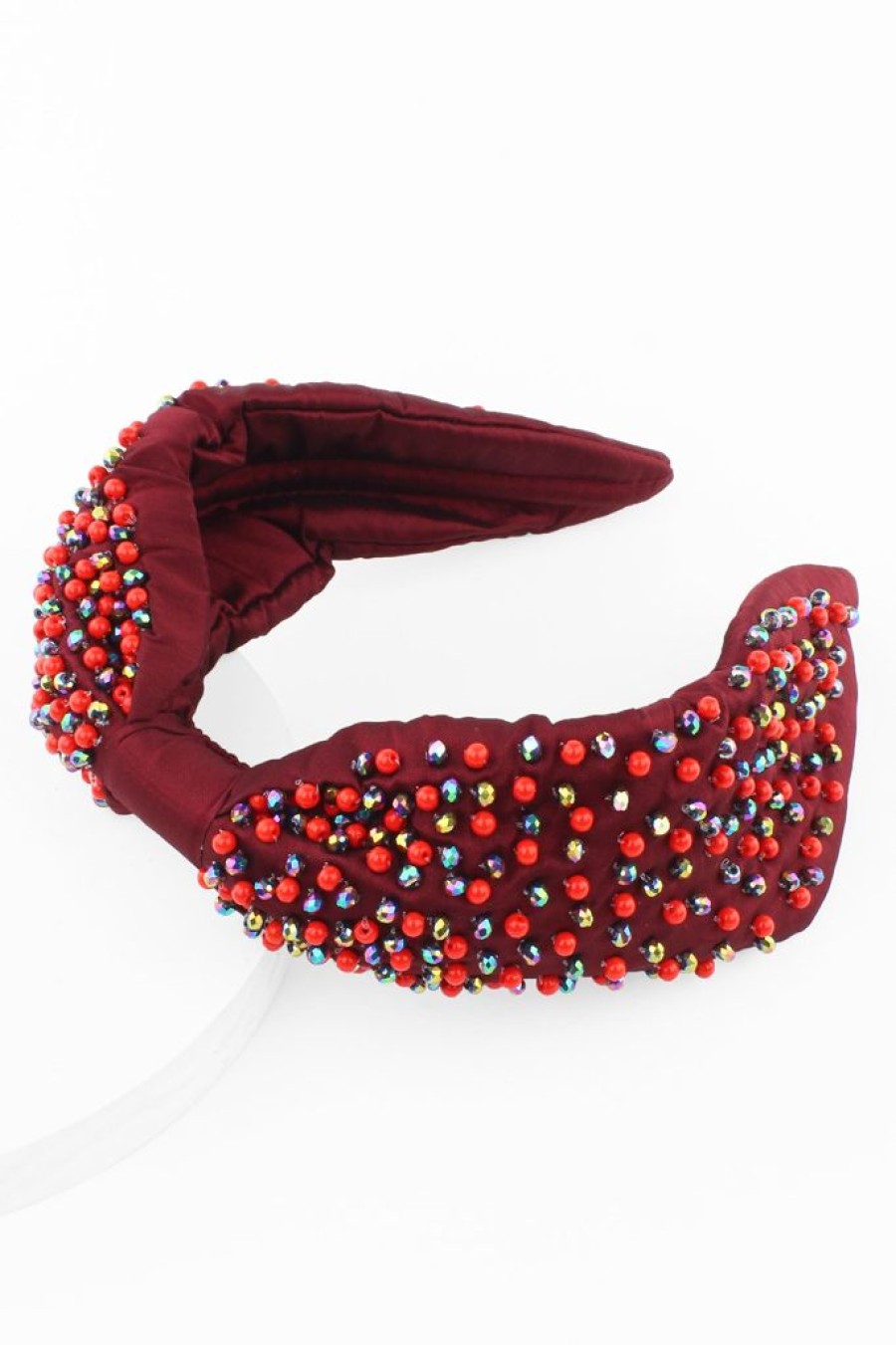 Online Maroon Beaded Headband