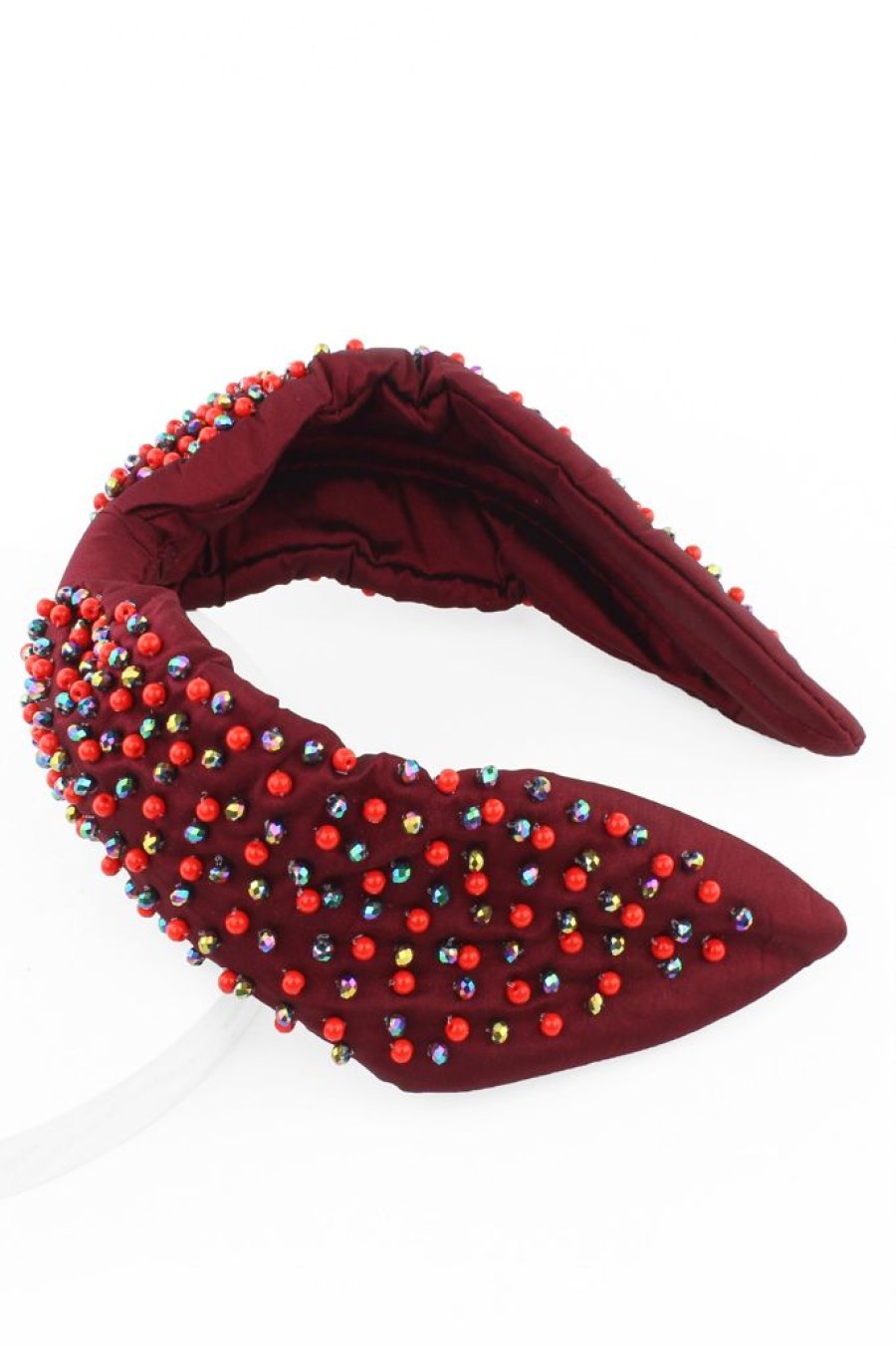 Online Maroon Beaded Headband