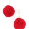 Clearance Pompom Drop Earrings