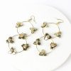 Clearance Gold Double Hoop And Flower Drop Earrings