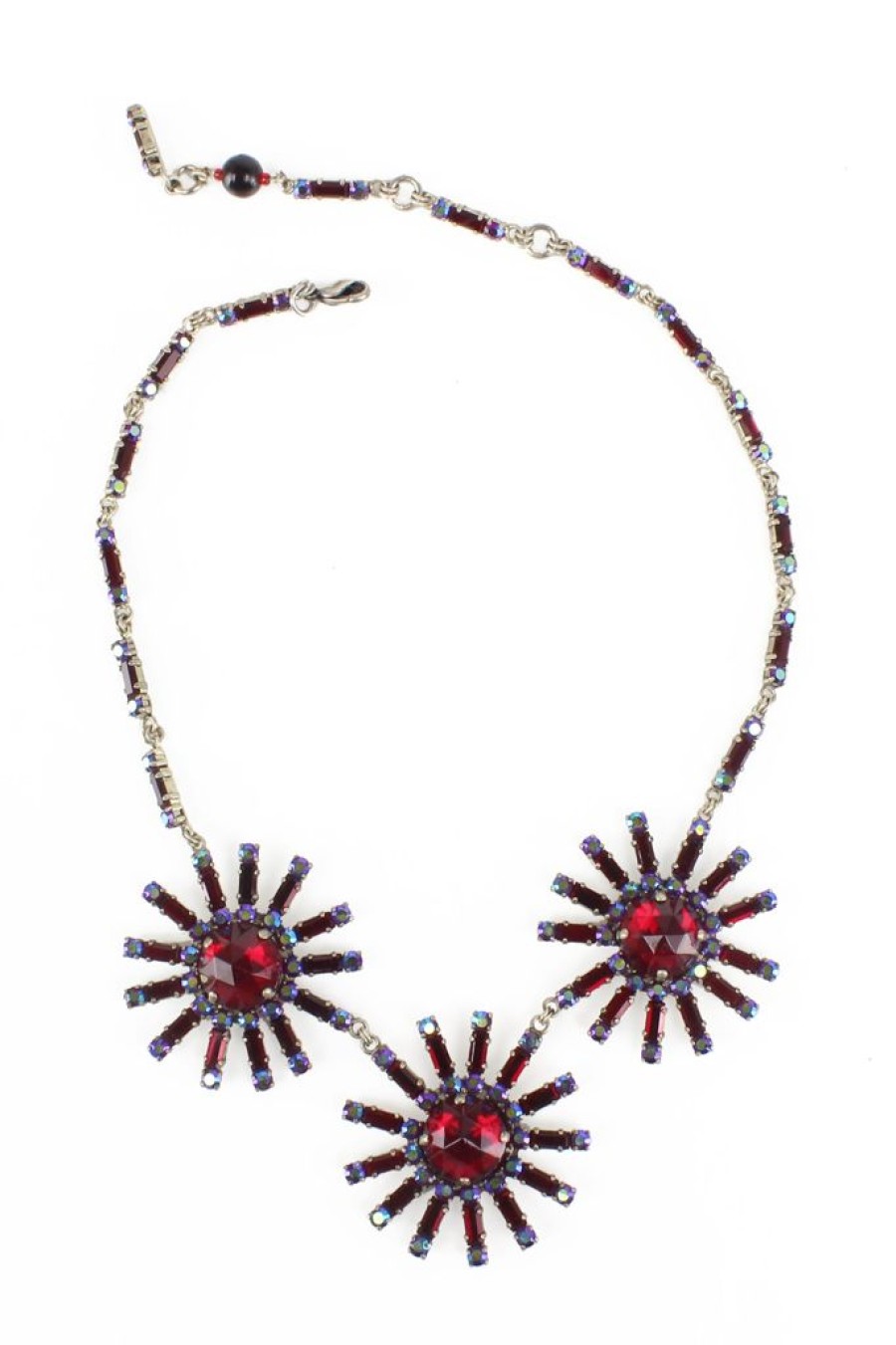 Hot De Luxe Starburst Red Necklace