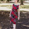 Online Classic Wiggle Dress-Mad Plaid