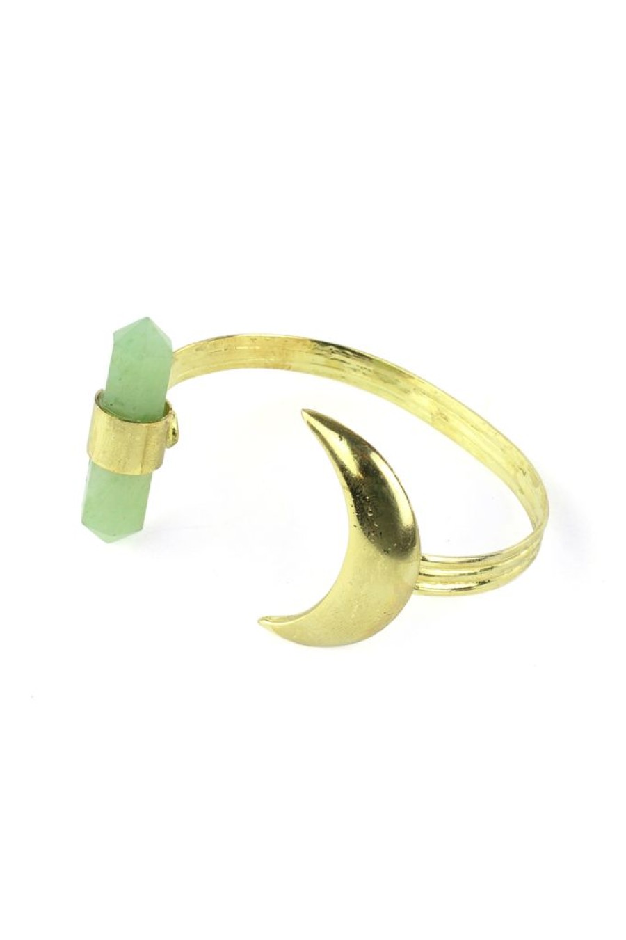 New Mystical Gold Moon And Adventurine Cuff