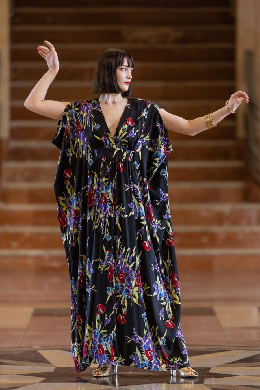 Online Liz Caftan-Midnight Garden-Sale