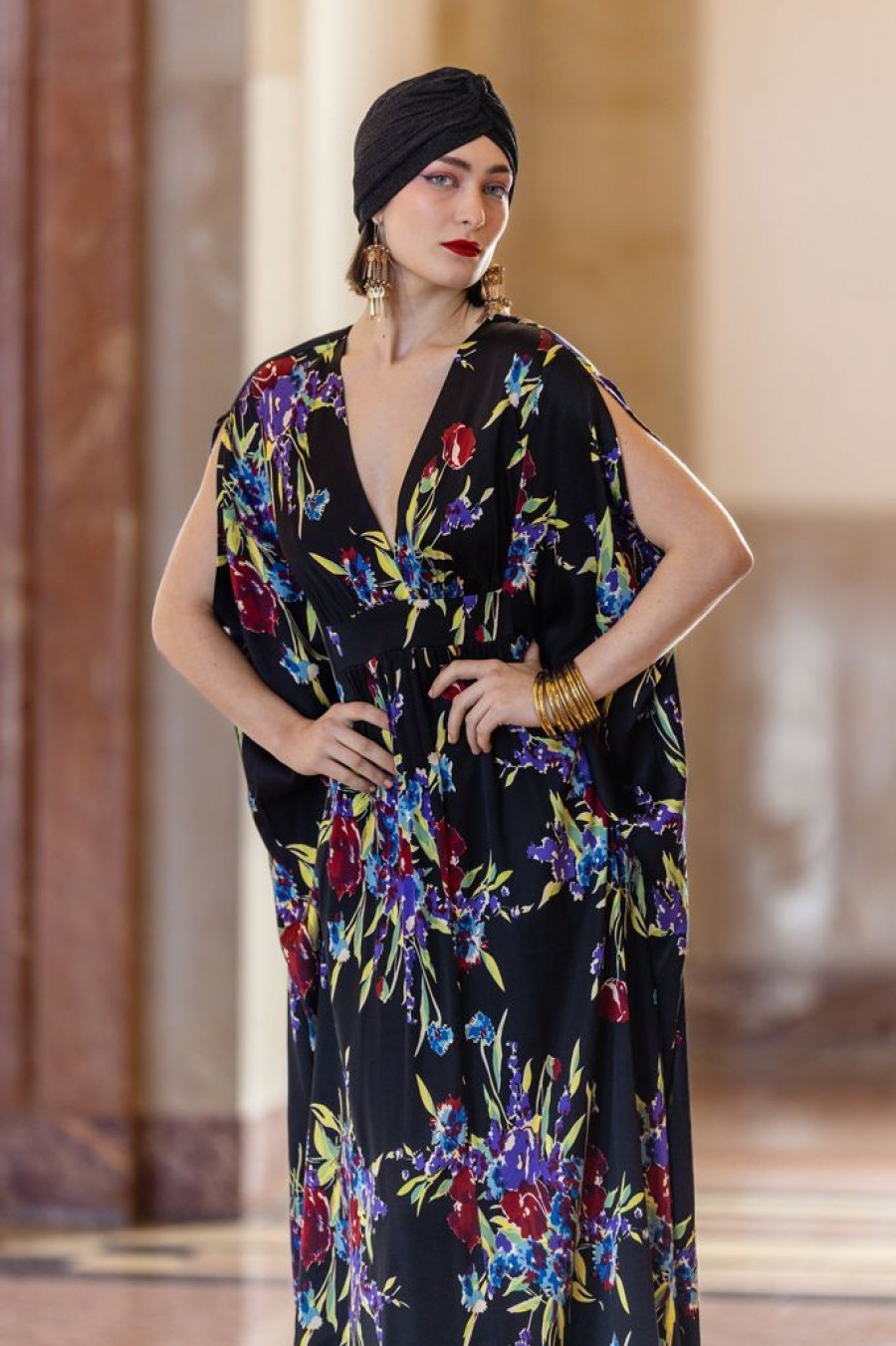 Online Liz Caftan-Midnight Garden-Sale