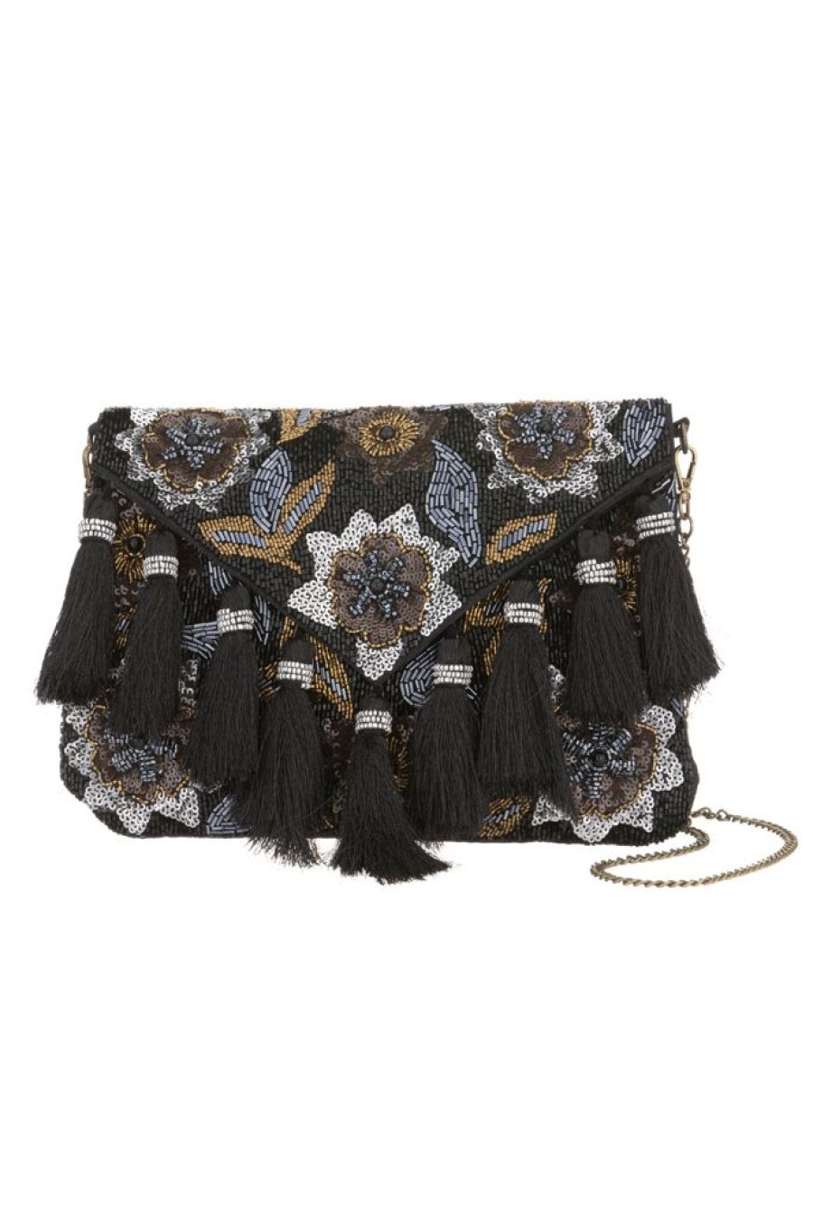 Hot Alex Max Beaded Tassel Clutch