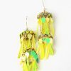 Online Yellow Iridescent Dangle Earrings