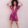 Hot Camilla Romper-Polka Dot Rose