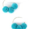 Best Three Pompom Hoop Earrings