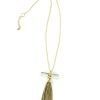 Best Antique Gold Crystal & Chain Tassel Necklace