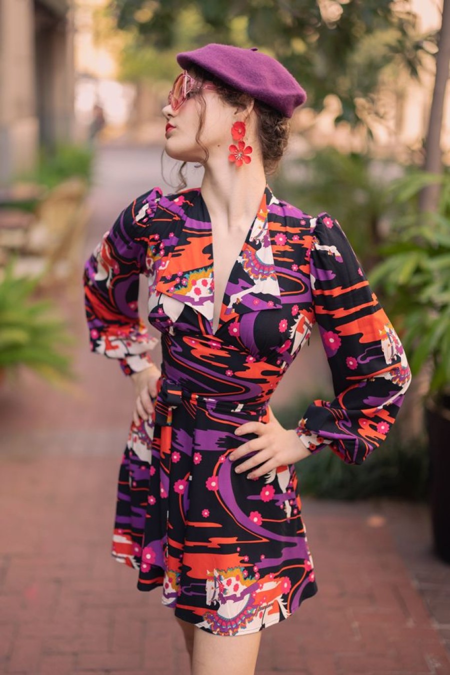 Wholesale Babe Long Sleeve Dress-Carousel Ponies-Sale