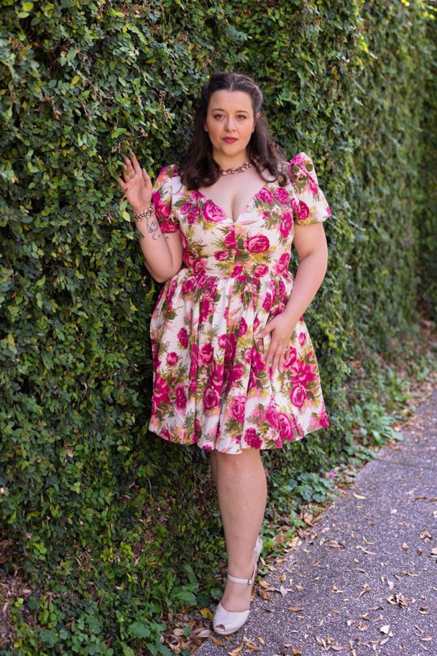 New Puff Sleeve Lizzie Dress-Pleasant Street Floral