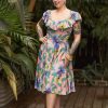 Hot Hollywood Circle Dress-Hibiscus