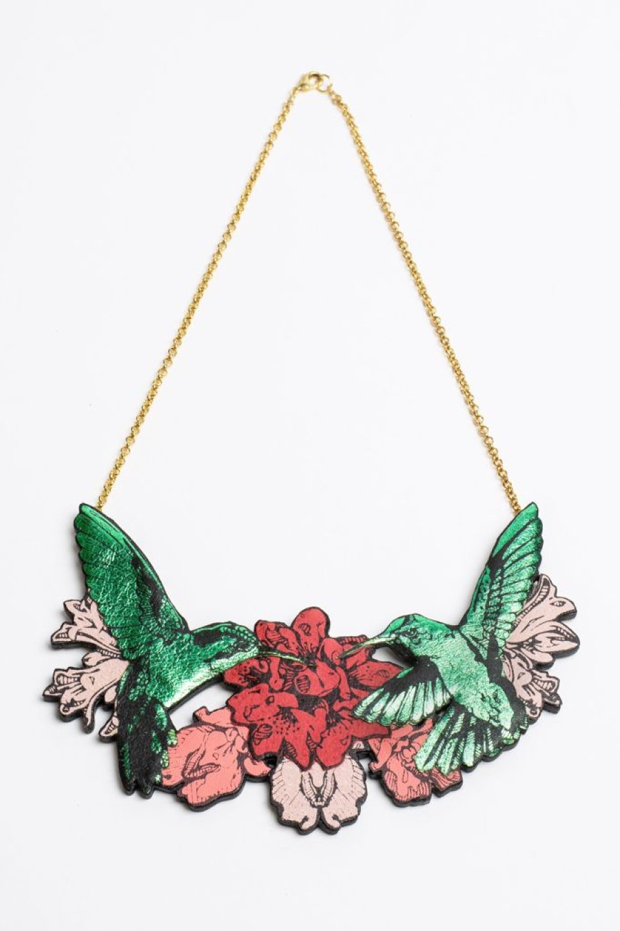 Hot Rosita Bonita Double Hummingbird Necklace