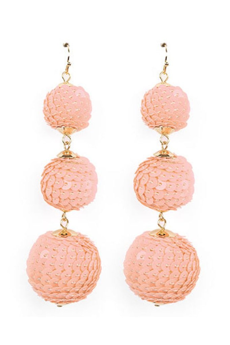 Best Sequin 3 Ball Drop Earrings