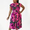 Wholesale Zip Front Marie Dress-Polka Dot Rose