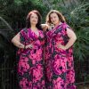 Hot Liz 2 Caftan-Polka Dot Rose