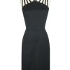 New Tiffany Dress-Black Stretch Cotton Twill