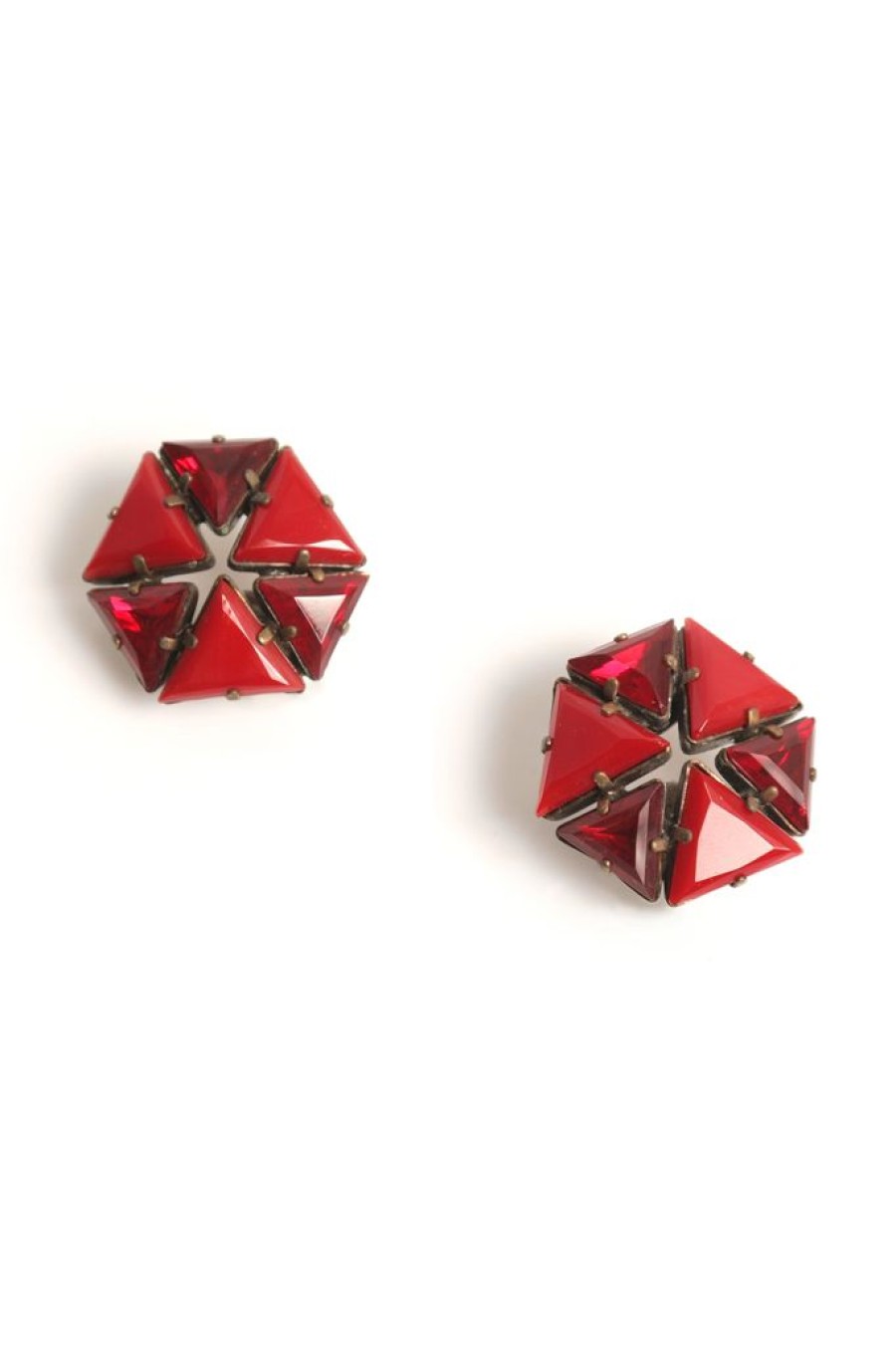 Online De Luxe Triangle Cluster Link Earrings