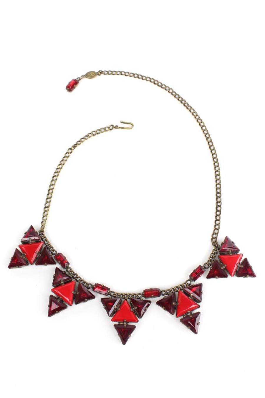 Hot De Luxe Triangles Cluster Necklace