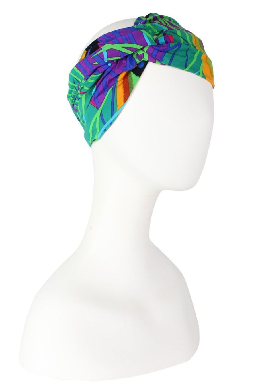 Online Turban Headband-Mardi Gras Feather