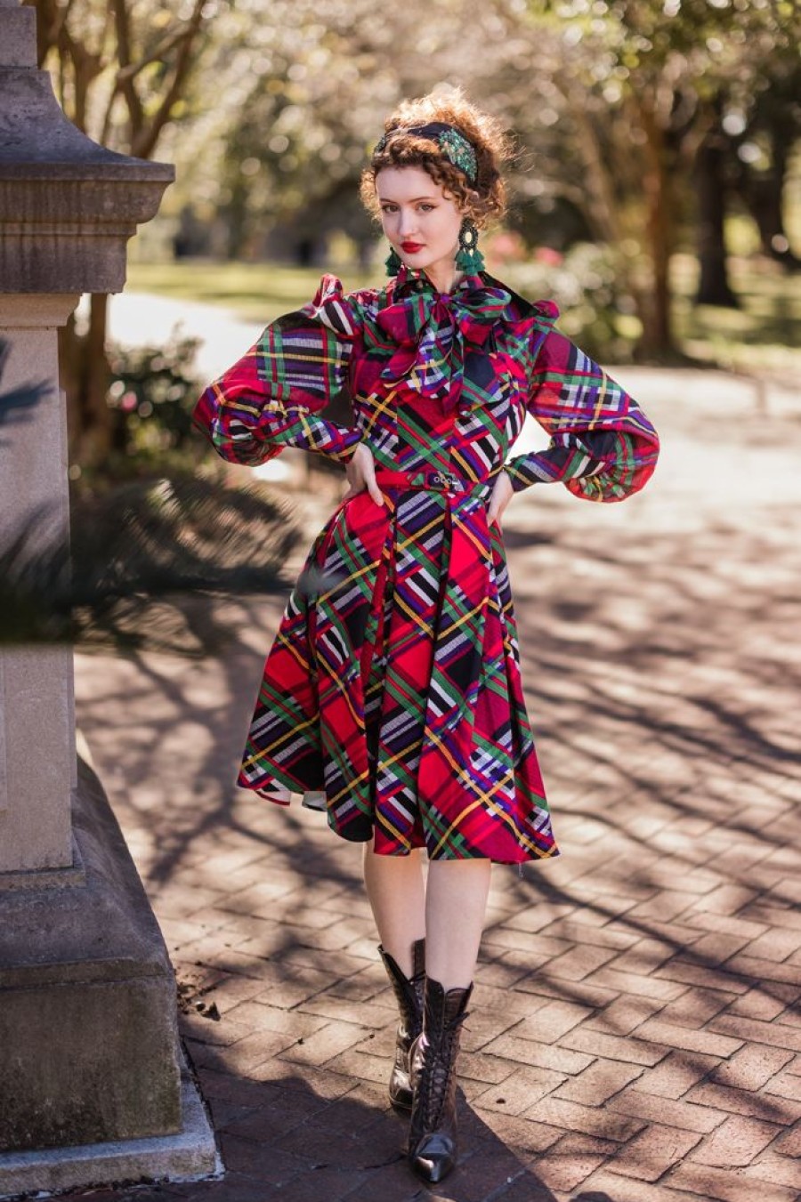 Wholesale Getaway Dress-Mad Plaid