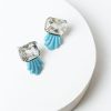 Clearance De Luxe Faceted Deco Fan Earrings