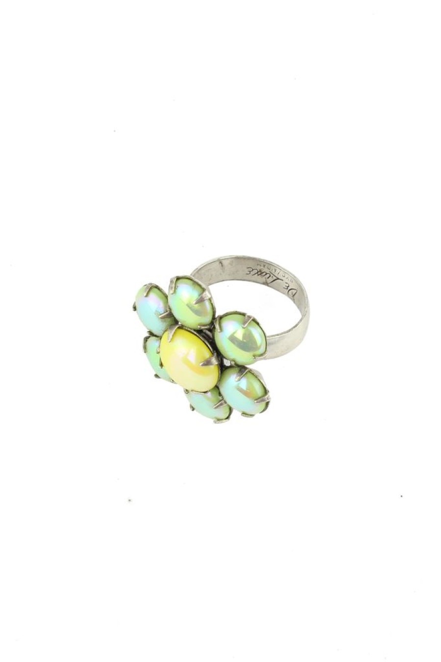 Wholesale De Luxe Vintage Stone Flower Ring