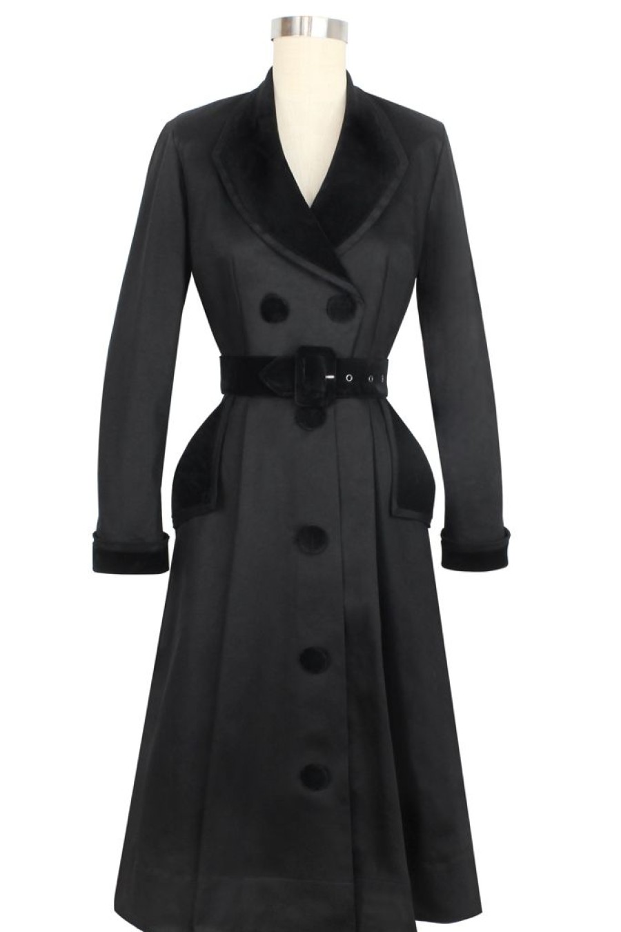 Clearance Fontaine Coat Dress-Black