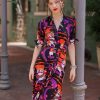 New Tie Sleeve Jenny Long Dress-Carousel Ponies