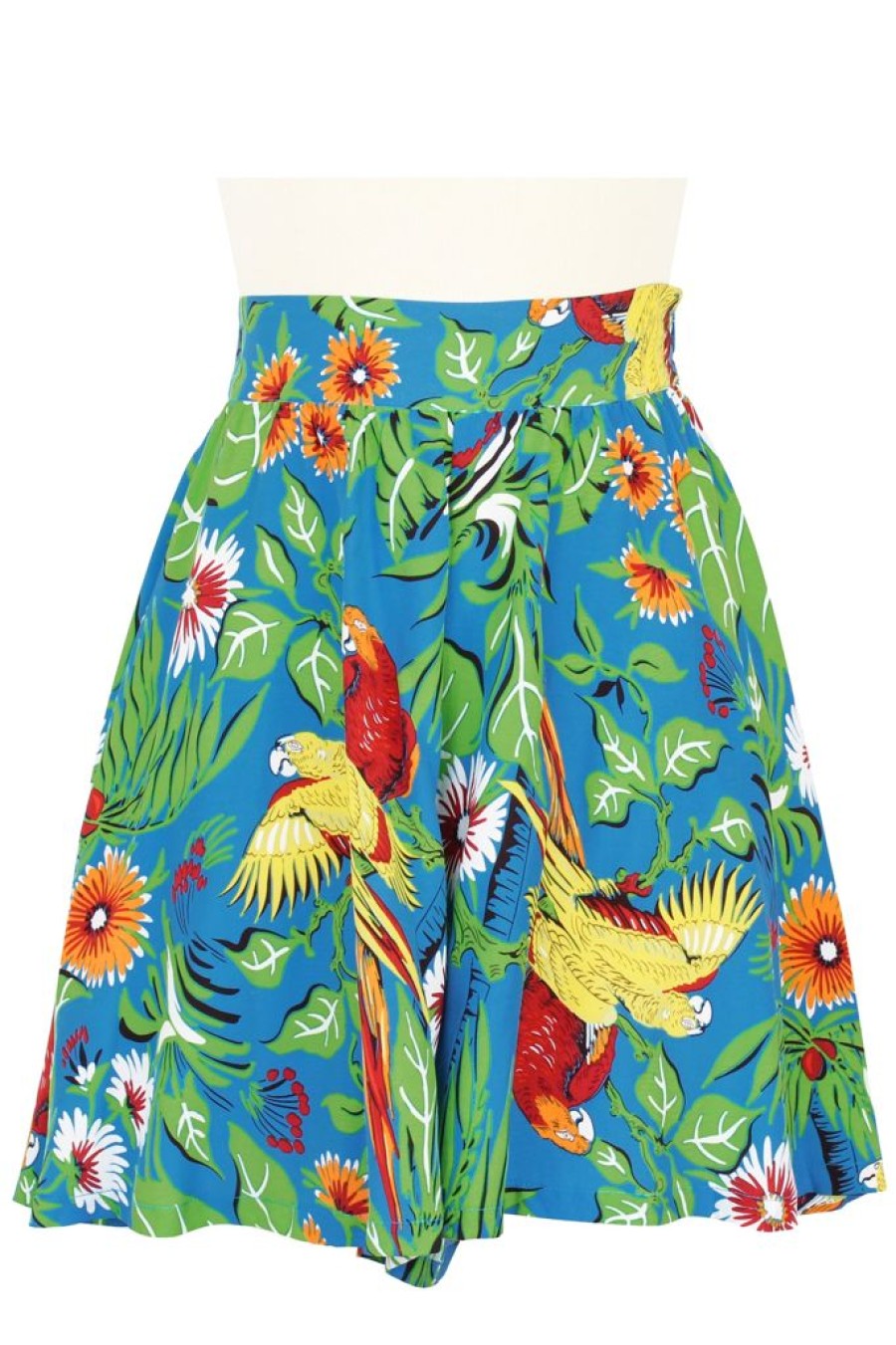 Clearance High Waist Shorts-Jungle Parrots