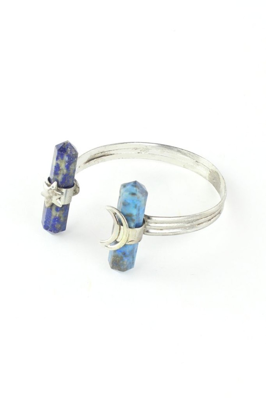 Clearance Magical Moon And Star Lapis Cuff Bracelet