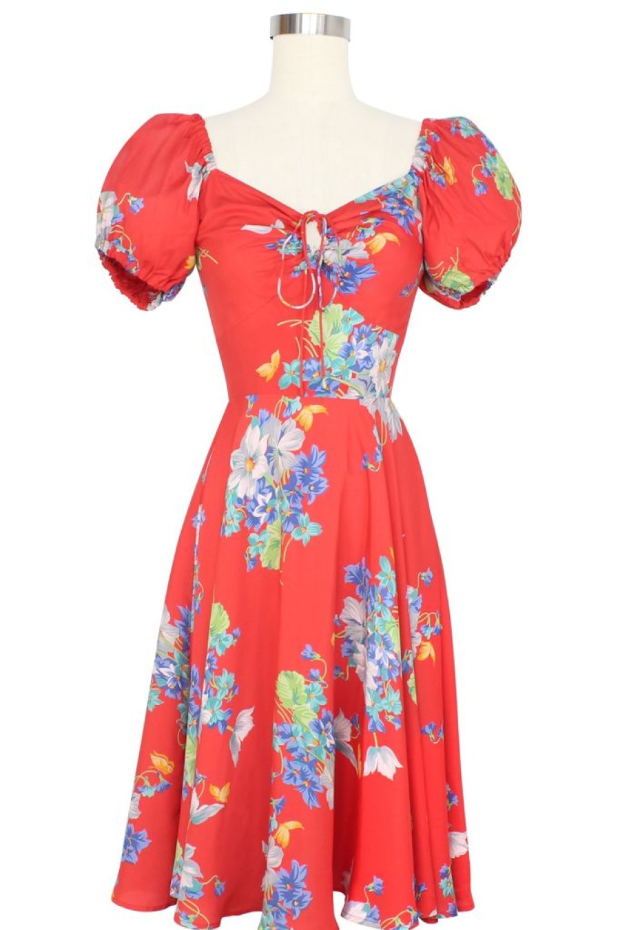 Clearance Puff Sleeve L'Amour Dress-Butterflies & Begonias