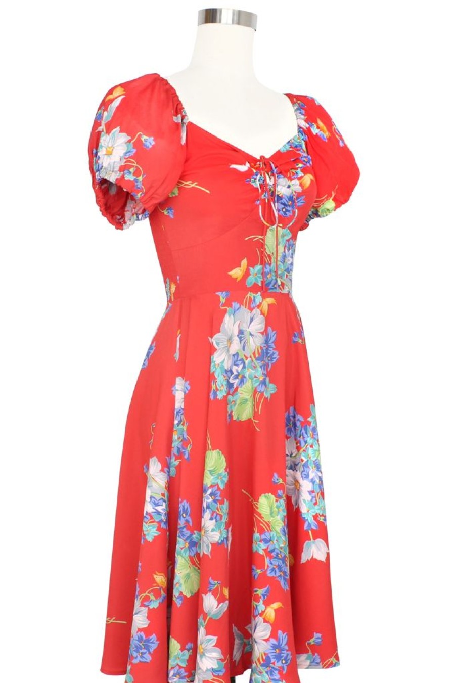 Clearance Puff Sleeve L'Amour Dress-Butterflies & Begonias