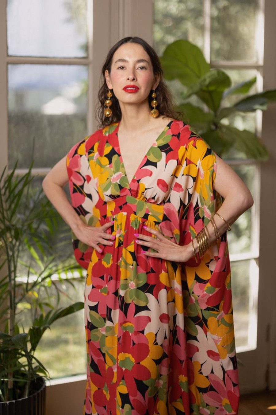 Wholesale Liz Caftan-Flower Power