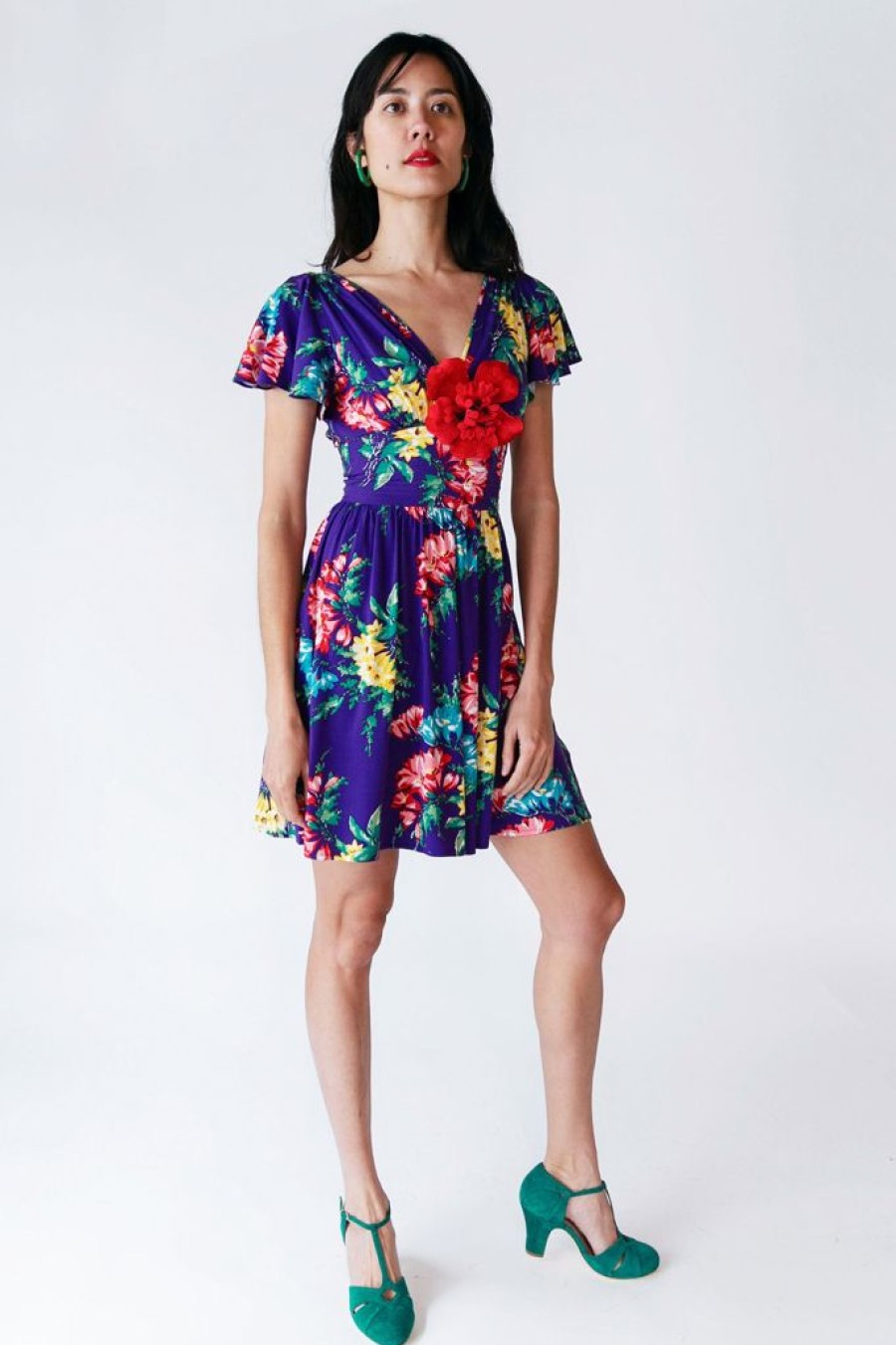 Wholesale Camilla Dress-Bold Bouquet