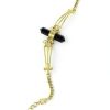 Online Gold & Black Onyx Chain Bracelet