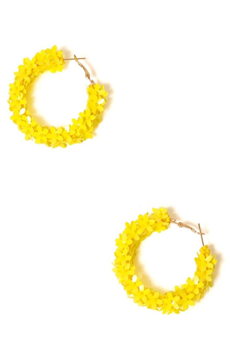 Online Flower Cluster Hoop Earrings