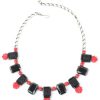 Online De Luxe Deco Black & Red Necklace