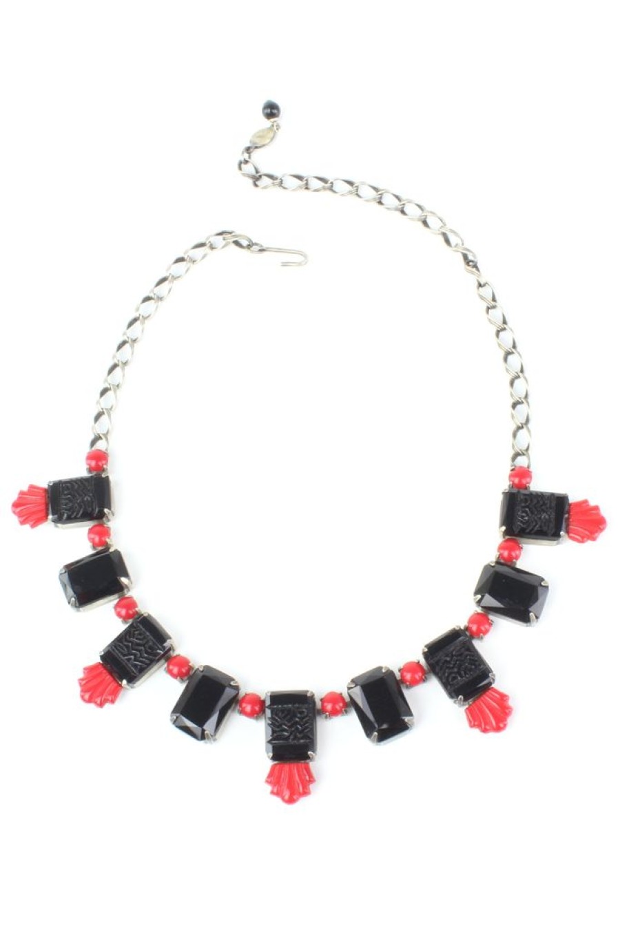 Online De Luxe Deco Black & Red Necklace