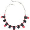 New De Luxe Deco Black & Red Necklace