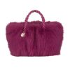 New Alex Max Furry Handbag-Fuchsia