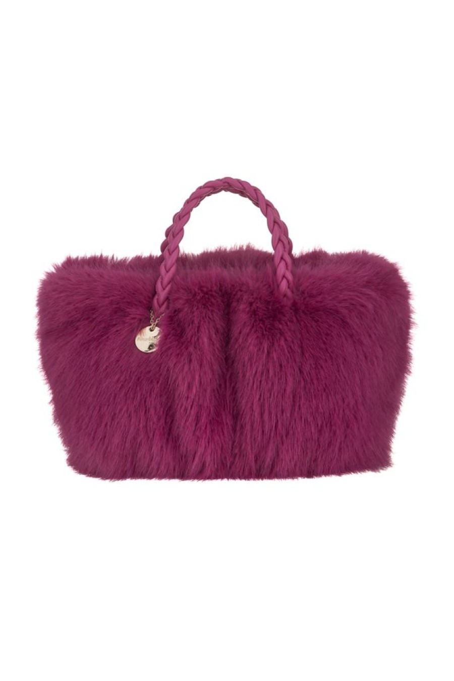 New Alex Max Furry Handbag-Fuchsia